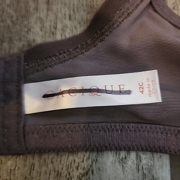 Cacique Bra 42C Lightly Lined Full Coverage Brown Underwire - Picture 3 of 4